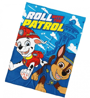  DĚTSKÁ DEKA TLAPKOVÁ PATROLA MARSHALL A CHASE 130X170 CM