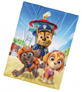 DĚTSKÁ DEKA TLAPKOVÁ PATROLA CHASE, SKYE A ZUMA 130X170 CM