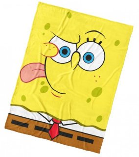 DĚTSKÁ DEKA SPONGE BOB EMOJI 150X200 CM