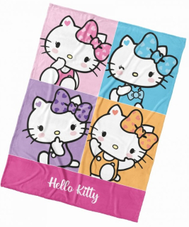 DĚTSKÁ DEKA HELLO KITTY PORTRÉTY 130X170 CM