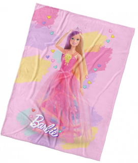  DĚTSKÁ DEKA BARBIE DUHOVÝ SVĚT 130X170 CM