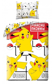 DĚTSKÉ POVLEČENÍ POKÉMON PIKACHU 140x200,70x90 cm