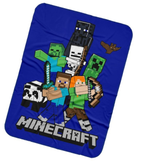 DĚTSKÁ DEKA MINECRAFT TIME TO MINE 110X140 CM