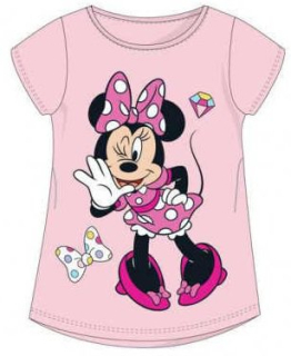 DÍVČÍ TRIČKO MINNIE MOUSE světle růžová