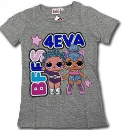 DÍVČÍ TRIČKO LOL SURPRISE šedé