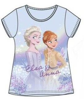 DÍVČÍ TRIČKO FROZEN,ANNA A ELSA modré