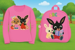 SADA 2 KS TRIČKO ZAJÍČEK BING,DĚTSKÝ BATOH-SUPER AKCE