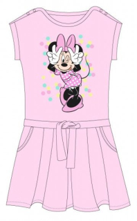 DÍVČÍ LETNÍ ŠATY MINNIE MOUSE růžové