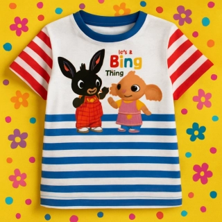 CHLAPECKÉ TRIČKO ZAJÍČEK BING proužek