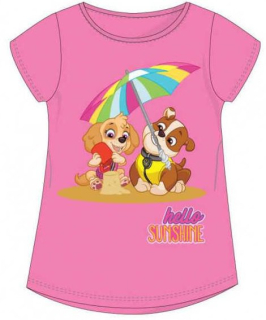 DÍVČÍ TRIČKO PAW PATROL světle růžové