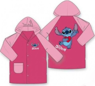 DÍVČÍ PLÁŠTĚNKA LILO A STITCH tmavě růžová