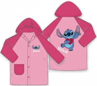 DÍVČÍ PLÁŠTĚNKA LILO A STITCH světle růžová