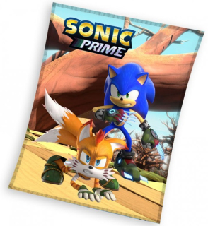 DĚTSKÁ DEKA JEŽEK SONIC A TAILS 130X170 CM
