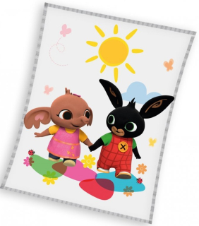 DĚTSKÁ DEKA ZAJÍČEK BING A SULA BAREVNÝ SVĚT 130X170 CM