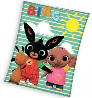 CARBOTEX DĚTSKÁ DEKA ZAJÍČEK BING SULA A FLOP 150X200 CM