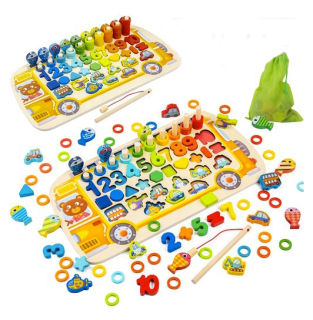 KRUZZEL DŘEVĚNÉ PUZZLE - VKLÁDAČKA 6 V 1