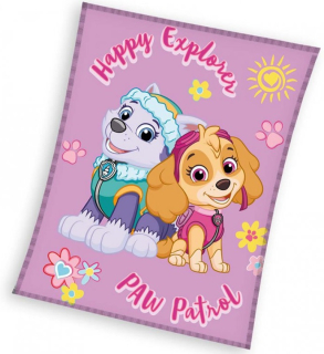 CARBOTEX DĚTSKÁ DEKA TLAPKOVÁ PATROLA ŠTĚNĚČÍ KAMARÁDKY 130X170 CM