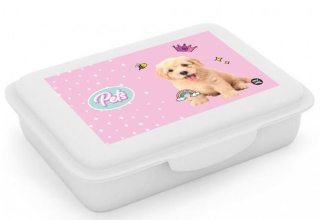 Box na svačinu s přihrádkou mazlíčci