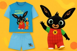 CHLAPECKÝ KOMPLET,PYŽAMO,TRIČKO A KRAŤASY ZAJÍČEK BING 