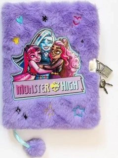 PAMÁTNÍK/ZÁPISNÍK S VISACÍM ZÁMKEM A5/96 LISTŮ MONSTER HIGH, LINKOVANÝ