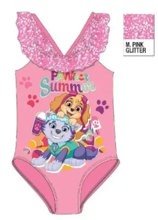 DÍVČÍ JEDNODÍLNÉ PLAVKY TLAPKOVÁ PATROLA