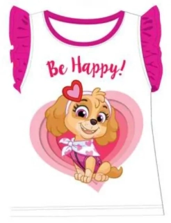 DÍVČÍ TRIČKO TLAPKOVÁ PATROLA Be Happy bílé