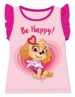 DÍVČÍ TRIČKO TLAPKOVÁ PATROLA Be Happy růžové