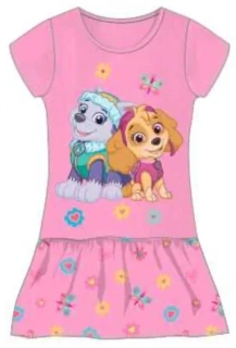 DÍVČÍ ŠATY PAW PATROL světle růžové