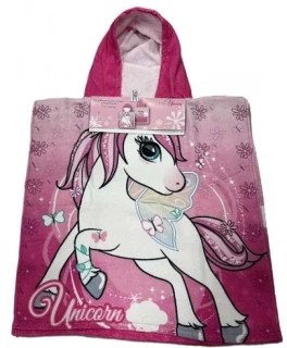 DÍVČÍ PONČO-ŽUPÁNEK JEDNOROŽEC UNICORN