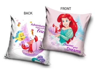 POVLAK NA POLŠTÁŘEK PRINCESS ARIEL ŠUPINKA A SEBASTIÁN