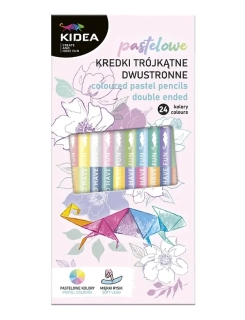 KIDEA PASTELOVÉ TROJHRANNÉ OBOUSTRANNÉ PASTELKY 24 BAREV