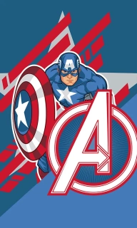 DĚTSKÝ RUČNÍK AVENGERS KAPITÁN AMERIKA 30X50 CM