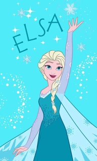 DĚTSKÝ RUČNÍK LEDOVÉ KRÁLOVSTVÍ PRINCEZNA ELSA 30X50 CM