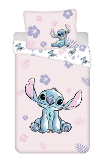 JERRY FABRICS Povlečení Lilo a Stitch Pink 140x200,70x90 cm