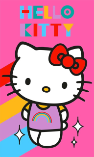 DĚTSKÝ RUČNÍK HELLO KITTY RAINBOW 30X50 CM