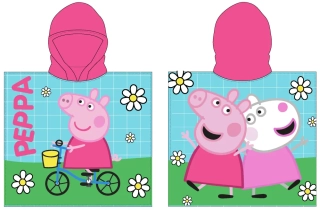 Plážová rychleschnoucí osuška - pončo Peppa Pig