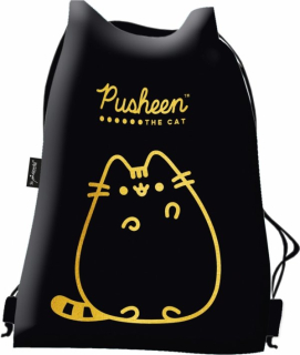 SÁČEK NA PŘEZŮVKY/BATŮŽEK PUSHEEN GOLD, ROZMĚRY: 43 X 32 CM