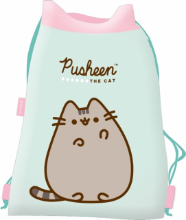 SÁČEK NA PŘEZŮVKY/BATŮŽEK PUSHEEN MINT, ROZMĚRY: 43 X 32 CM