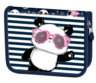 PENÁL JEDNOPATROVÝ ST.RIGHT - LOVE PANDA, PC03, ROZMĚRY: 20,5 X 14 X 3,5 CM