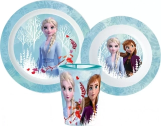 Jídelní sada s pohárkem Disney Frozen modrá