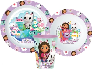 Jídelní sada s pohárkem Gabby´s Dollhouse