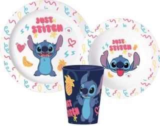 Jídelní sada s pohárkem Disney Stitch