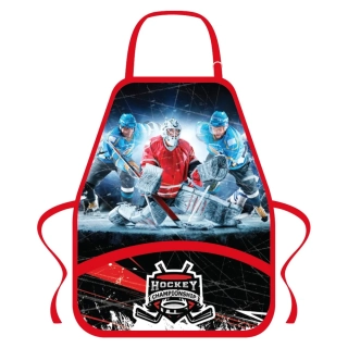 Zástěrka na malování s kapsami Hockey