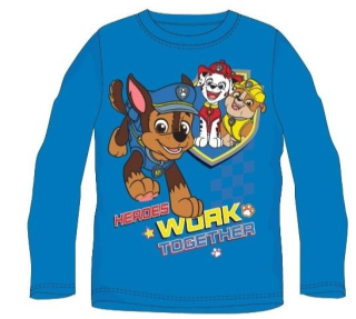 Chlapecké tričko TLAPKOVÁ PATROLA dlouhý rukáv modré