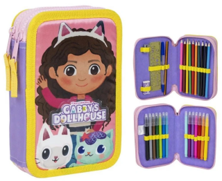Penál Gabby´s Dollhouse dvoupatrový plněný