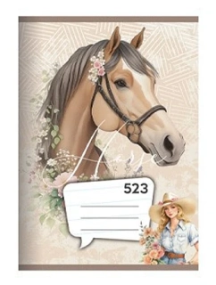 Školní sešit A5 523 Horse dívka a kůň linkovaný