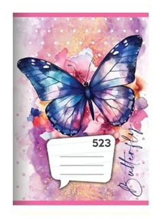 Školní sešit A5 523 motýl linkovaný