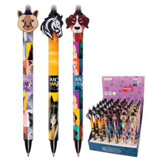 Pero kuličkové, gumovací ANIMALS, hrot 0,5 mm