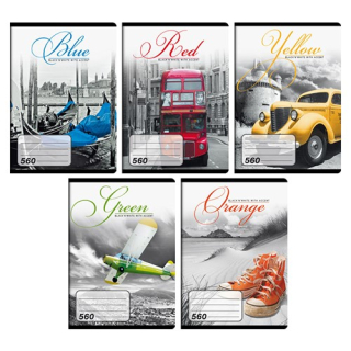 Sešit A5, 60 listový - čistý 560 Travel Mix-BALENÍ 10 KS
