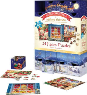 EUROGRAPHICS Puzzle Adventní kalendář: Veselé Vánoce 24x50 dílků